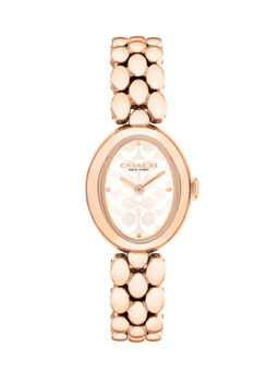 Coach - Sammy Qtz Basic Silver White Oval Dial Women Watch (14504437) (M)