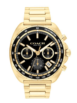 Coach - Charter Qtz Fashion Chrono Black Tonneau Dial Men Watch (14602703) (M)