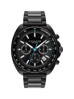 Coach - Charter Qtz Fashion Chrono Black Tonneau Dial Men Watch (14602705) (M)