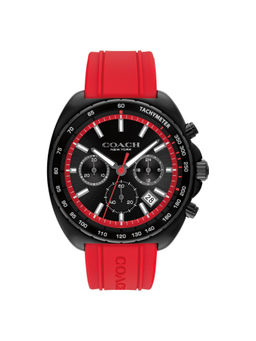 Coach - Charter Qtz Fashion Chrono Black Tonneau Dial Men Watch (14602710) (M)