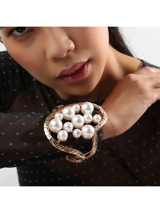 Sohi Women Opulent Odessey Statement Bracelet