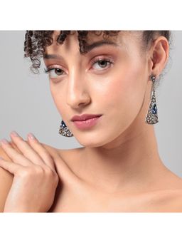Sohi - Women Triangle Filigree Drop Earrings