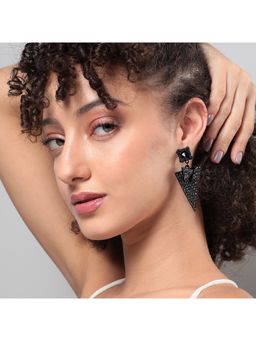 Sohi - Women Embellished Triangle Drop Earrings