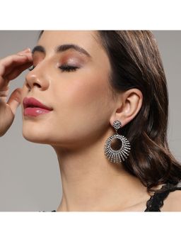 Sohi - Women Hollow Circular Drop Earrings