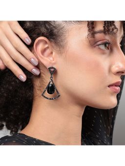 Sohi - Women Stone Bow Drop Earrings