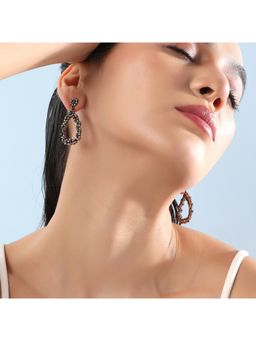 Sohi - Women Clustered Hollow Teardrop Earrings
