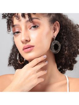 Sohi - Women Golden Gleam Drop Earrings