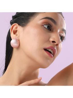 Sohi - Women Ribbed Stud Earrings