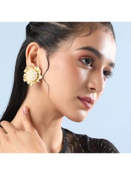 Sohi - Women Sunflower Adornment Stud Earrings