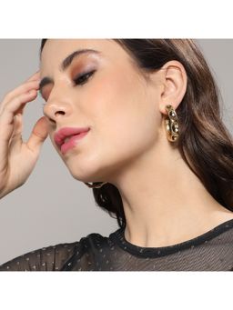 Sohi - Women Dented Hoop Earrings
