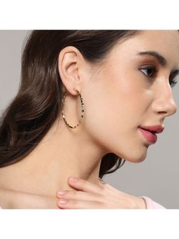 Sohi - Women Minimal Dented Hoop Earrings