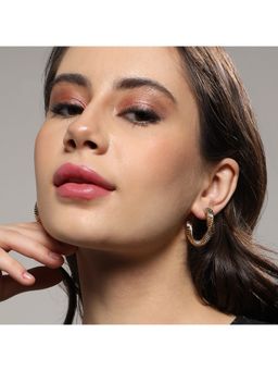 Sohi - Women Ripple Swirl Hoop Earrings