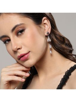 Sohi - Women Pearl Cluster Drop Earrings