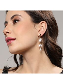 Sohi - Women Pearl Cluster Drop Earrings