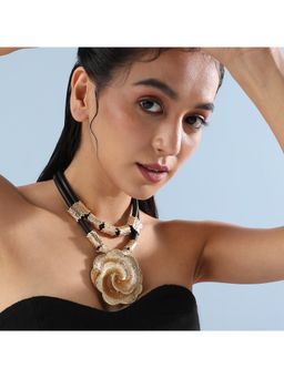 Sohi - Women Luminous Rose Statement Necklace