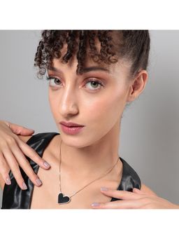 Sohi - Women Enamel Heart' Pendant Necklace