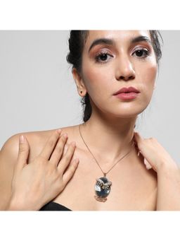 Sohi - Women Crystal Owl Pendant Necklace