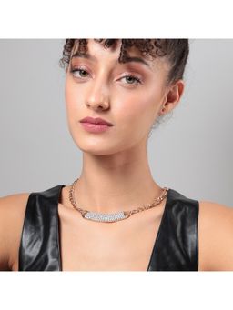 Sohi - Women Crystal Cluster Chain link Necklace
