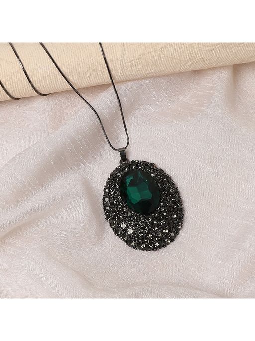 Buy Sohi Women Whispering Rose Pendant Necklace Online 2