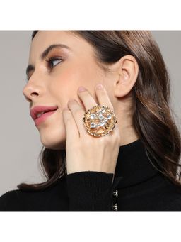 Sohi - Women Crystal Vines Statement Ring