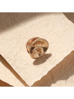 Sohi - Women Rose Swirl Cocktail Ring