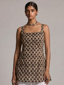 NISHORAMA - Black Koyal Deep Back Tunic