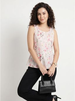 ZNKL - Peach Cotton Tie-Ups Styled Back Top
