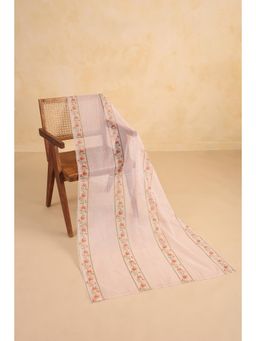 RATAN JAIPUR - Kota Doria Printed Dupatta Peach