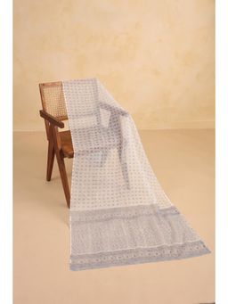 RATAN JAIPUR - Kota Doria Printed Dupatta Blue