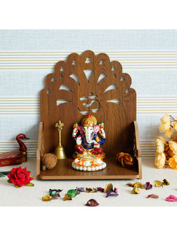 eCraftIndia - Om With Bells Design Laminated Wood Pooja Temple/Mandir