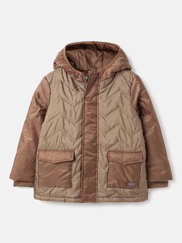 United Colors of Benetton - Brown Polyester Full Sleeves Jacket