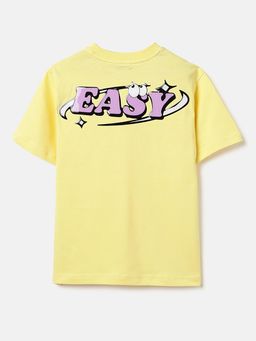 United Colors of Benetton - Yellow Pure Cotton Half Sleeves T-Shirt