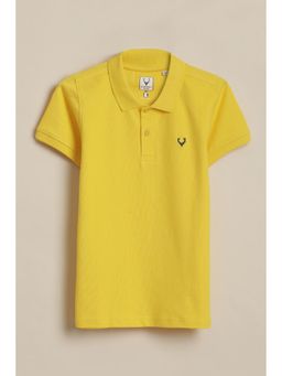 Allen Solly - Yellow Cotton Blend Half Sleeves Polo T-Shirt