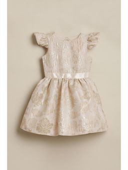 Allen Solly - Beige Polyester Cape Dress