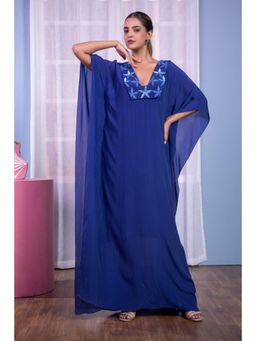 Kanika Verma - Blue Flowy Starfish Kaftan Dress