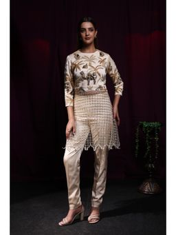 Kanika Verma - Almallah Cutwork Kurta and Pant (Set of 2)