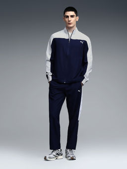 Puma - Navy Blue Essentials Sweat-Wicking Woven Tracksuit
