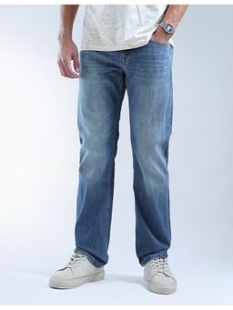 Flying Machine - Blue Cotton Straight Fit Jeans