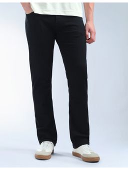 Flying Machine - Black Cotton Straight Fit Jeans