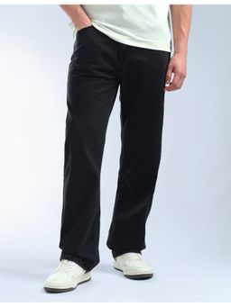 Flying Machine - Black Cotton Straight Fit Jeans