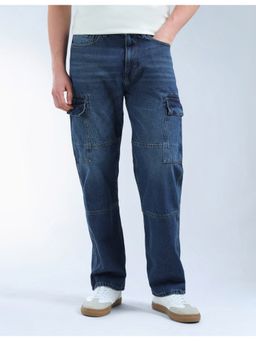 Flying Machine - Blue Cotton Straight Fit Jeans