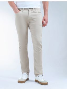 Flying Machine - Beige Cotton Slim Fit Jeans