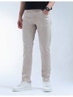 Flying Machine - Beige Cotton Slim Fit Jeans