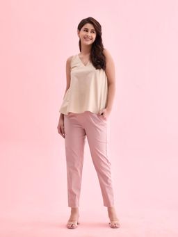Go Colors - Women Light Pink Chinos Trousers