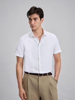 KINGDOM OF WHITE - Breeze - Grainy Oxford Half Sleeves Shirt