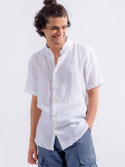 KINGDOM OF WHITE - Relajarse - Spanish Collar Half Sleeve Shirt