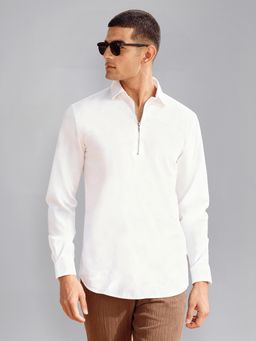KINGDOM OF WHITE - Zip Log - Zipper Shirt Classic Fit