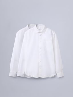 KINGDOM OF WHITE - Daystart Regular Fit Oxford Formal Shirt (Pack of 2)