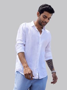 KINGDOM OF WHITE - Se Relaxer Linen Shirt and Leap Cotton Linen Shorts (Set of 2)