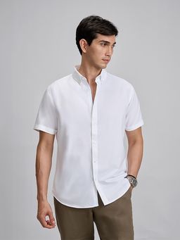KINGDOM OF WHITE - Laze - Half Sleeve Mens Casual Oxford Shirt